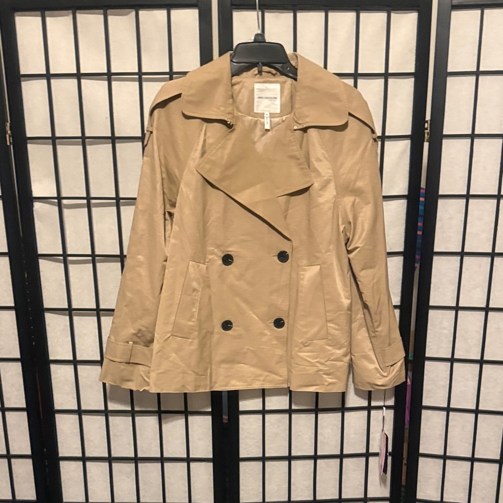 Avec Les Filles Beige Double-Breasted Trench Coat - Picture 3 of 9